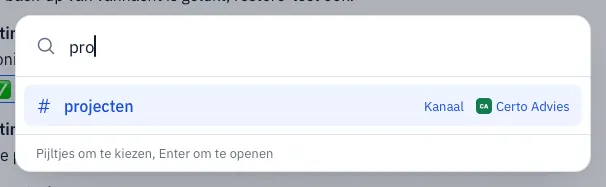 Snel wisselen met Ga naar